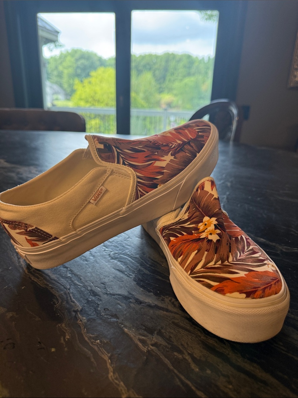 Vans Asher Platform Paradise Floral Women's Slip-On Sneakers